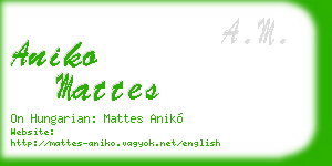 aniko mattes business card
